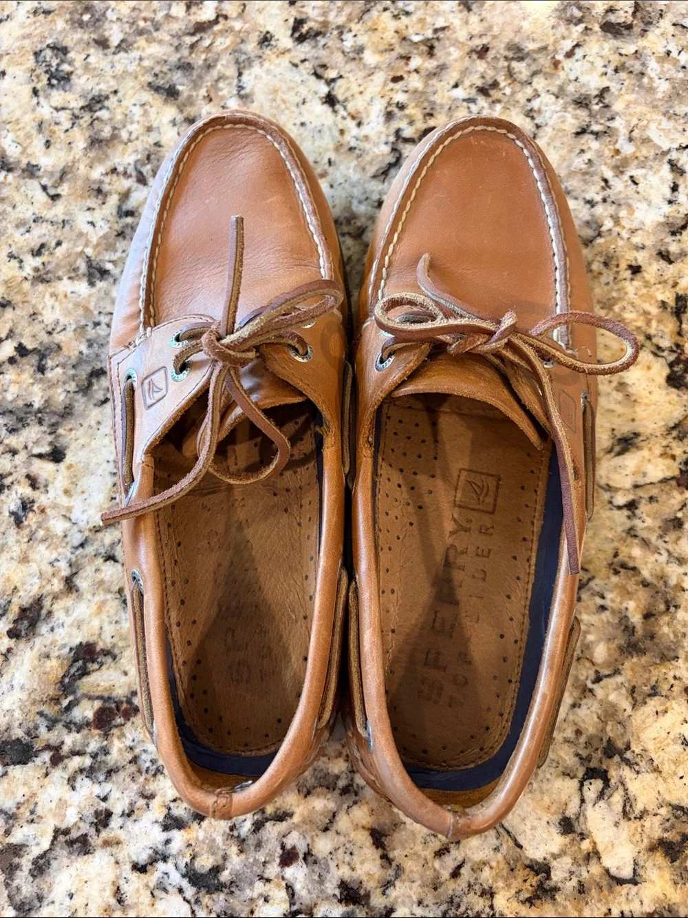 Sperry Men's Authentic Original 2-Eye Boat Shoes Size 8M Brown Leather